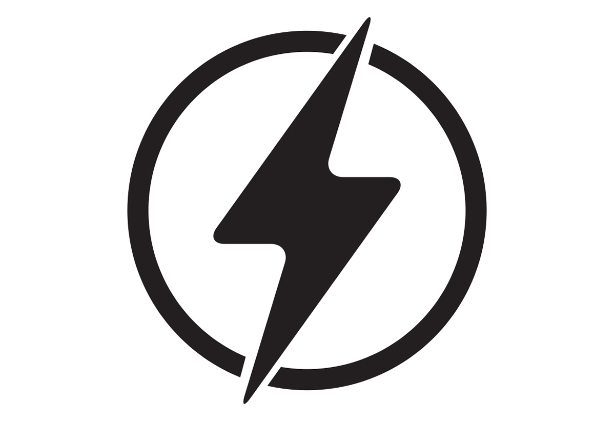 Απεικονίζεται η ισχύς της λάμπας με σύμβολο έναν κεραυνό.