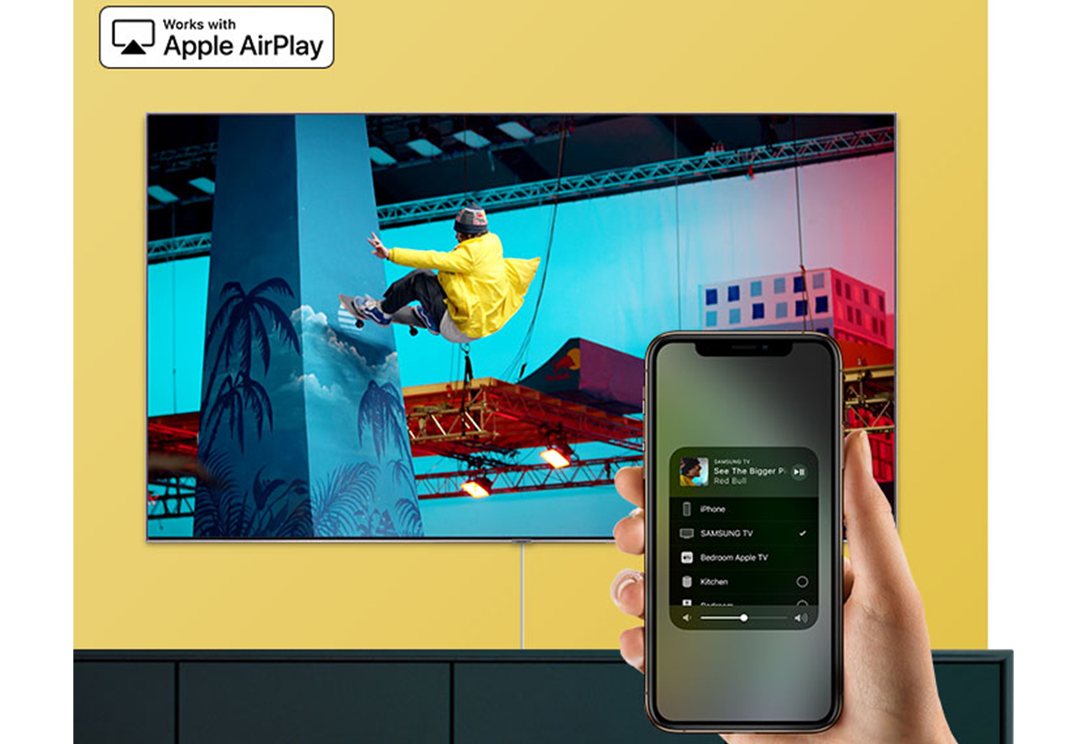 Στην φωτογραφία δείχνει την λειτουργία AirPlay 2