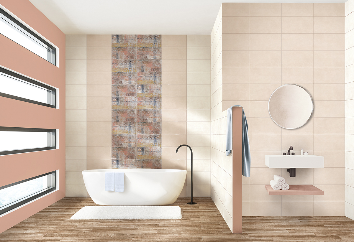 Απεικονίζεται το ντεκόρ τοποθετημένο σε έναν τοίχο.