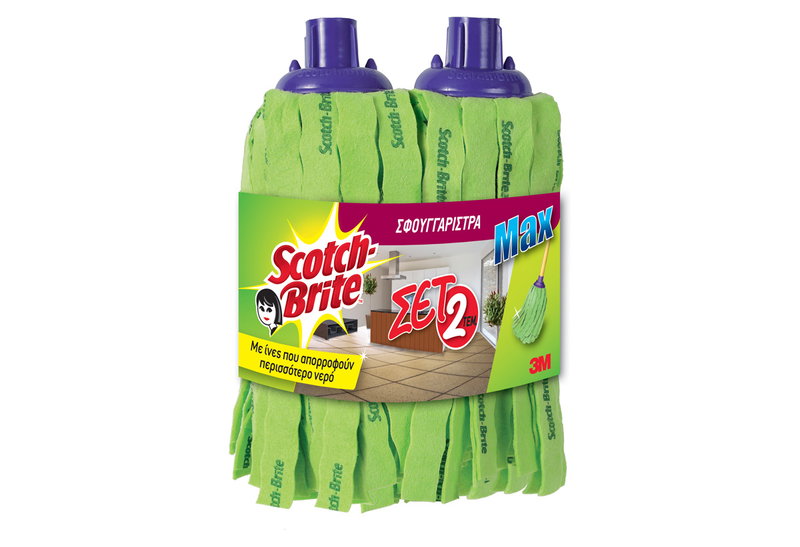 Σφουγγαρίστρα Scotch-Brite Max Πράσινη Σετ 2 Τεμαχίων