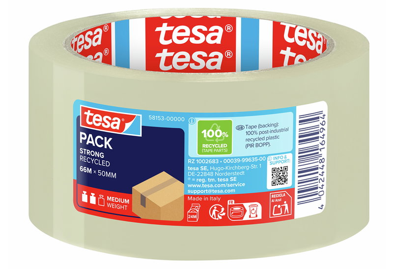 Tesa Ταινία Συσκευασίας Eco & Strong Διάφανη 66mx50mm