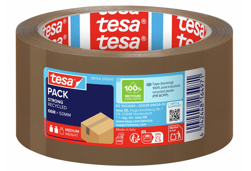 Tesa Ταινία Συσκευασίας Eco & Strong 66mx50mm Καφέ