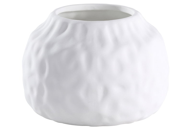 Βάζο Κεραμικό Eglo Living Lovran 10cm Λευκό