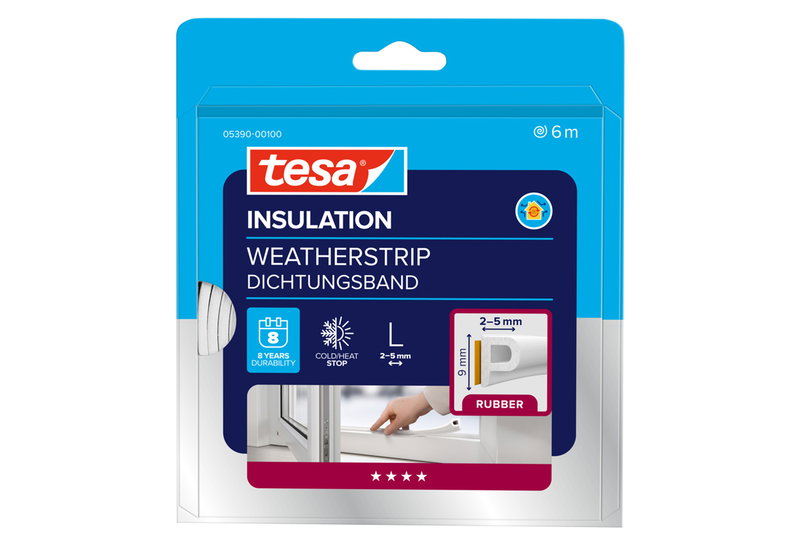 Μονωτικό Προφίλ Tesa Tesamoll P-Profil 6m Λευκό