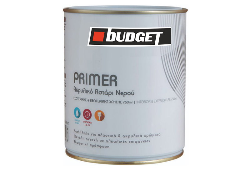 Αστάρι Εσωτερικού & Εξωτερικού Χώρου Budget Primer Λευκό 750ml