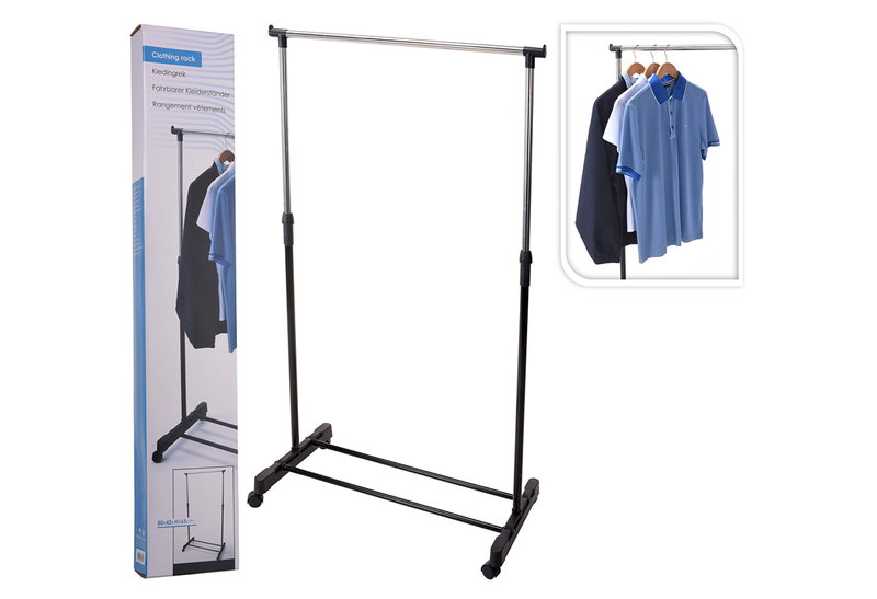 Κρεμάστρα Ρούχων Μονή Τροχήλατη Μ80xΠ43xΥ90/160cm