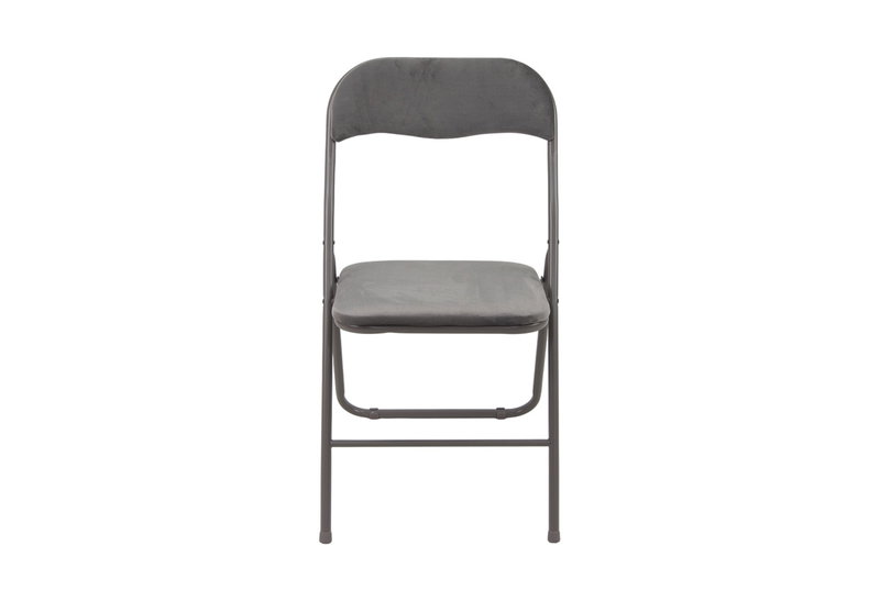 Καρέκλα Πτυσσόμενη Velvet M48xΠ44xΥ80cm Γκρι