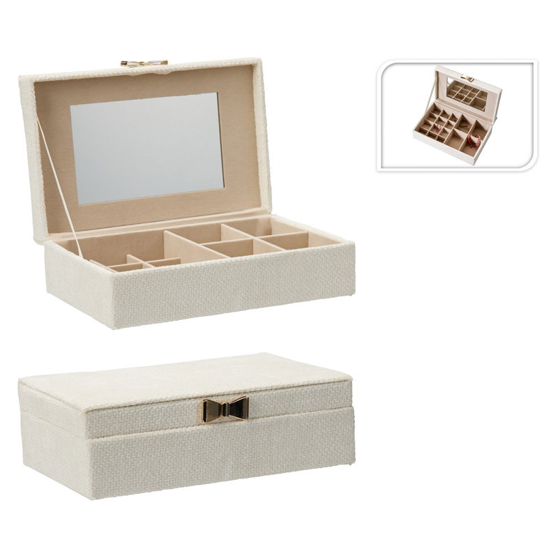 Θήκη Κοσμημάτων Rectangle Off White 25x15cm