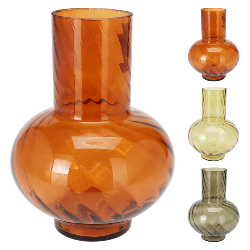 Γυάλινο Βάζο Glenda 23cm σε 3 Σχέδια