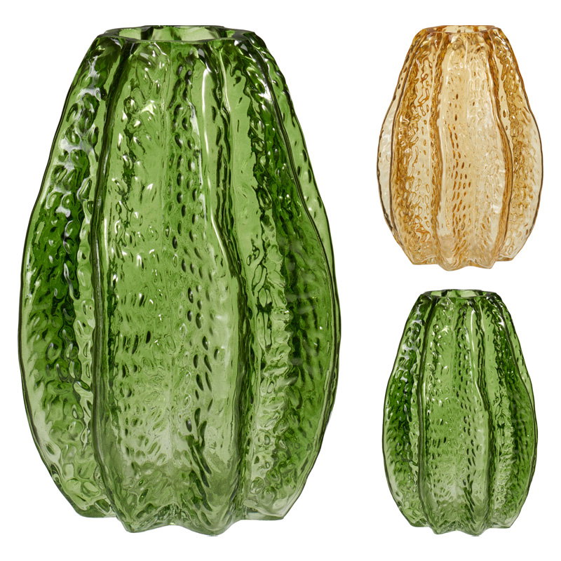 Γυάλινο Βάζο Carambola 20cm σε 2 Σχέδια