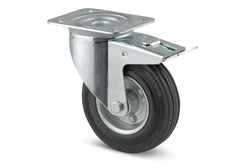Ροδάκι Tente Φ100mm Περιστρεφόμενο με Φρένο & Πλάκα 70kg