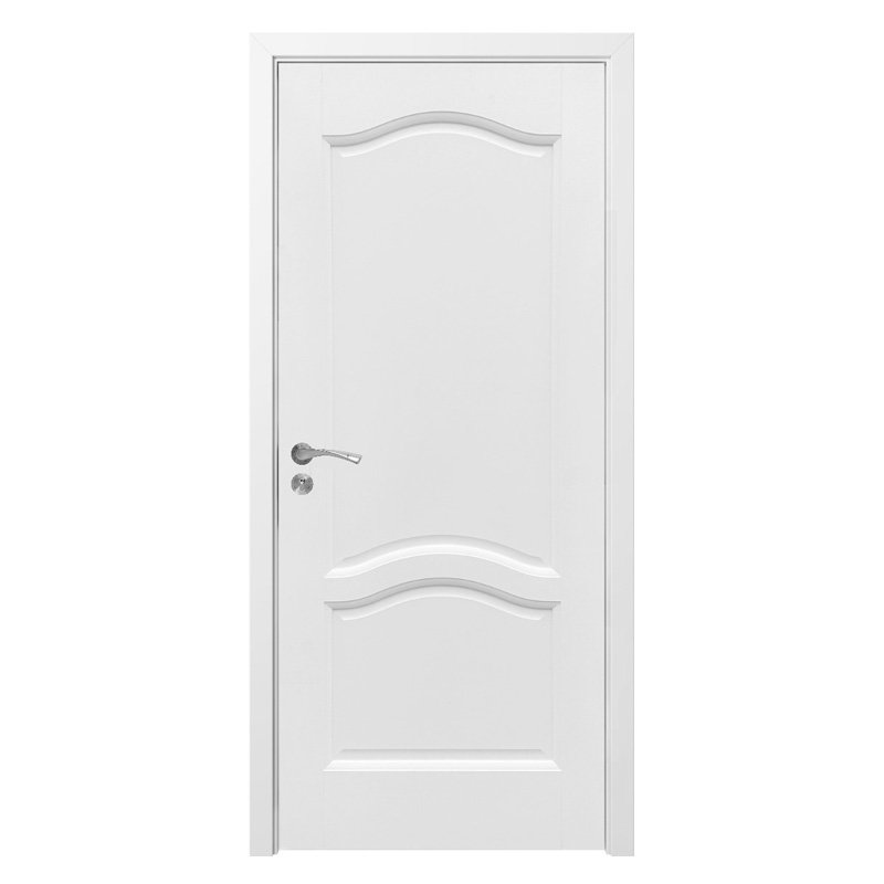 Πόρτα Εσωτερική με Κάσα MDF 012 Αναστρέψιμη Π88xΥ203cm Λευκή Cordoba Διπλό Περβάζι