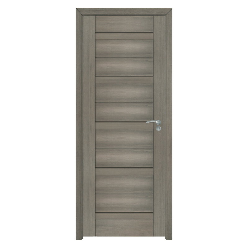 Πόρτα Εσωτερική με Κάσα MDF G2 Αναστρέψιμη Π78xΥ203cm Γκρι Bilbao Διπλό Περβάζι