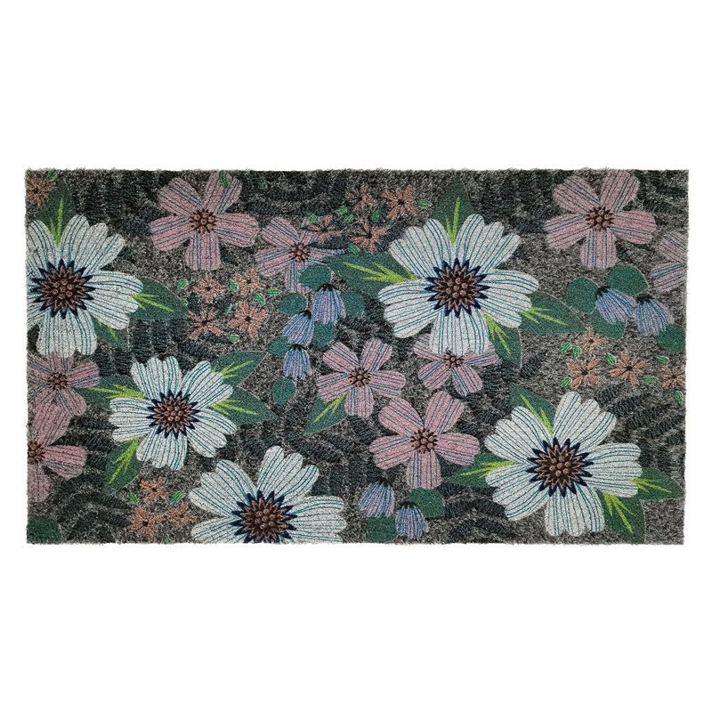 Πατάκι Εισόδου Graffiti 40x60cm Grey Daisies