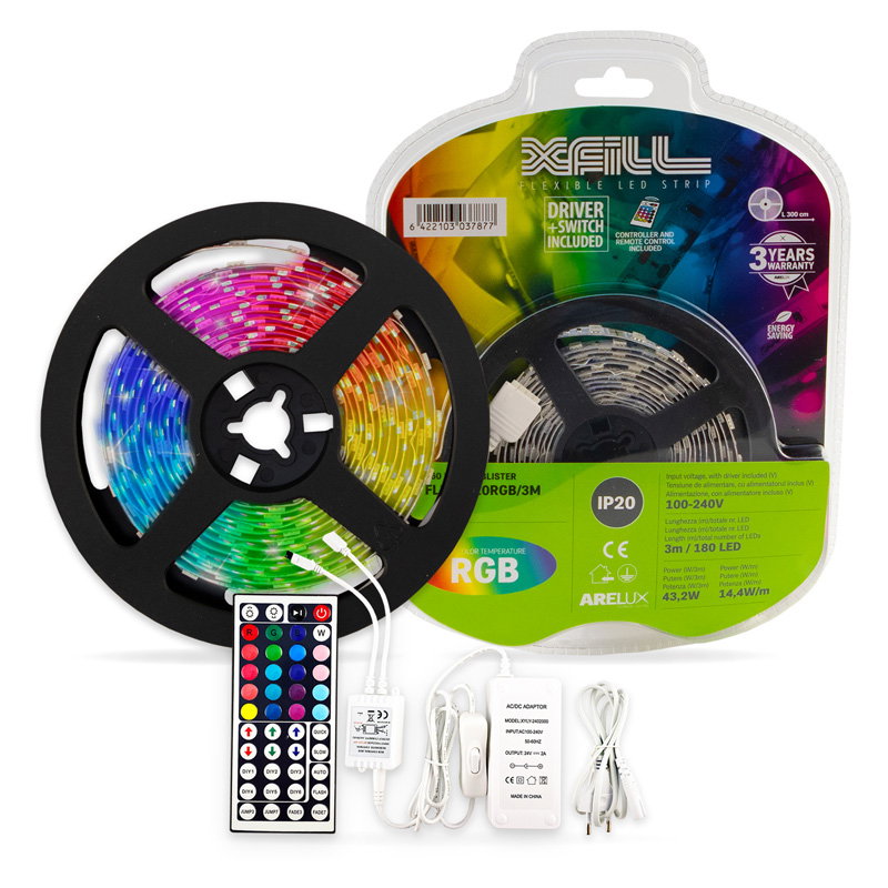 Ταινία LED Arelux Xfill SMD 5050 RGB 24V 43W 3m IP20