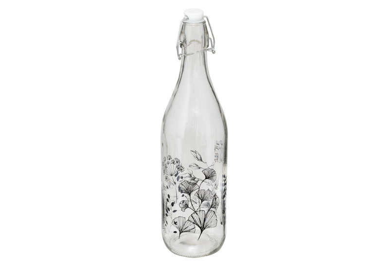 Μπουκάλι Νερού Secret de Gourmet White Floral 1lt Γυάλινο