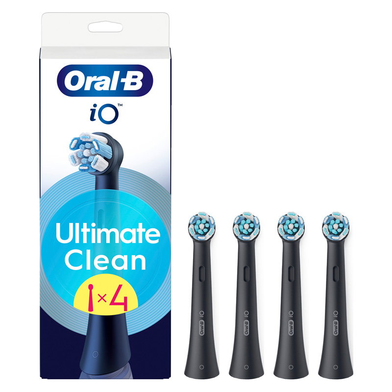 Oral-B iO Ultimate Clean Κεφαλές Οδοντόβουρτσας Μαύρες 4τμχ