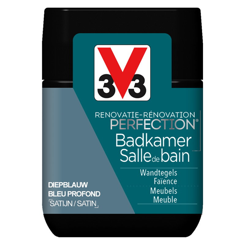 Χρώμα Ανακαίνισης V33 Renovation Perfection Bathroom Deep Blue Satin 75ml