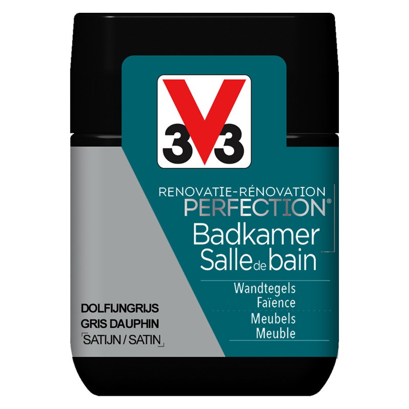 Χρώμα Ανακαίνισης V33 Renovation Perfection Bathroom Dolphin Grey Satin 75ml