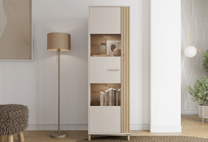 Βιτρίνα Belfort Μ59.5xΠ40xΥ192.5cm Cashmere