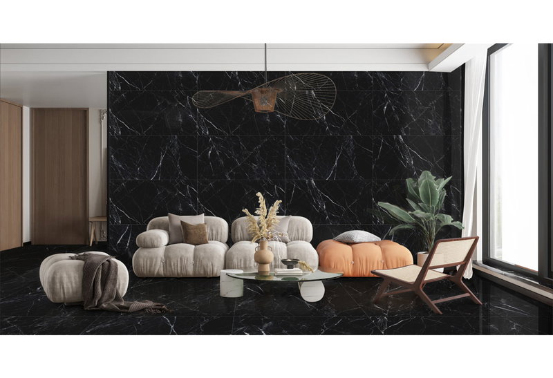 Γρανιτοπλακάκι Leon Marquina 60x120cm Μαύρο