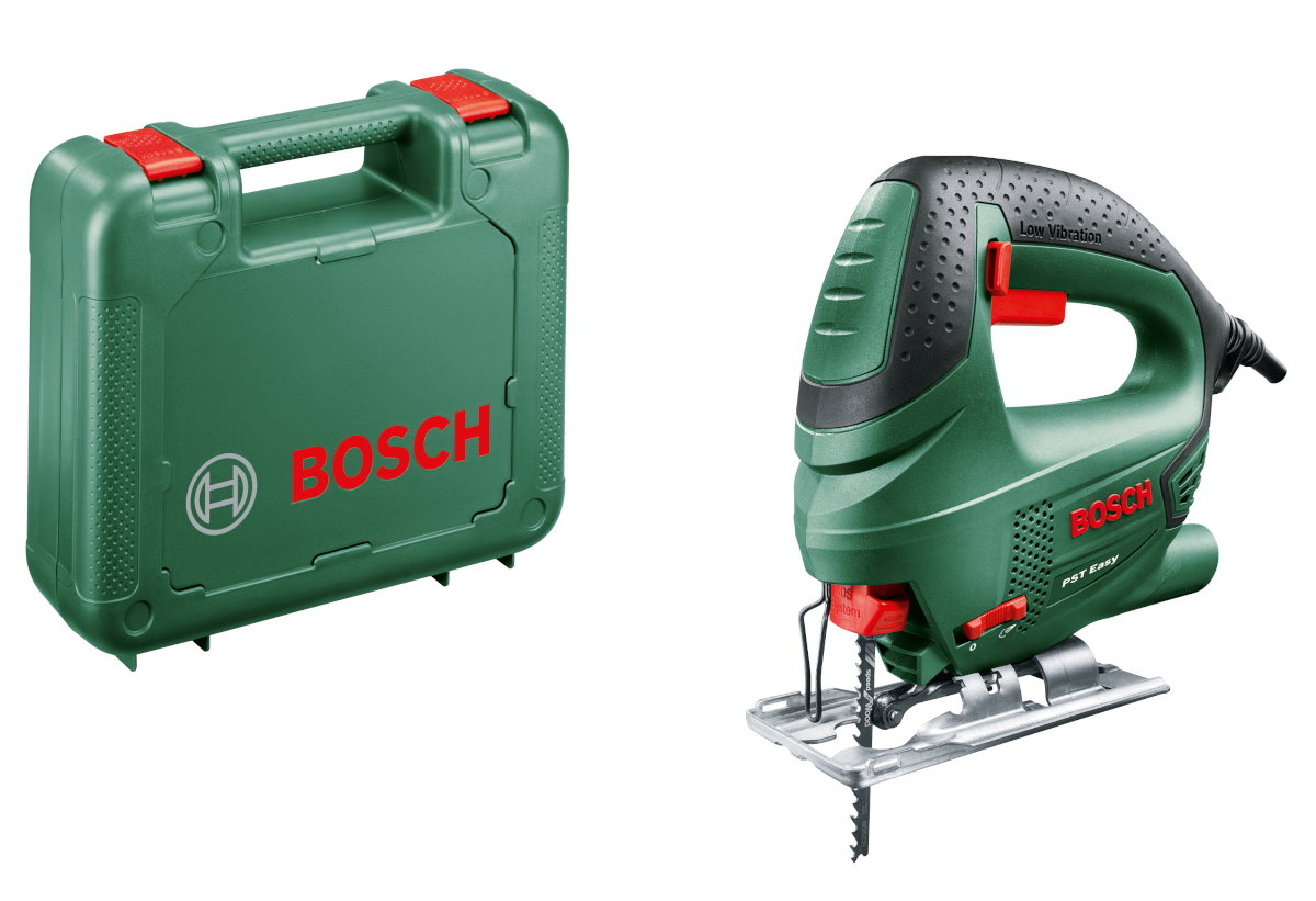 Η σέγα Bosch PST Easy CT TT Range μαζί με τη θήκη μεταφοράς και αποθήκευσης.