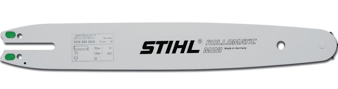 Απεικονίζει Λάμα Αλυσοπρίονου Rollomatic Mini 35cm Stihl.