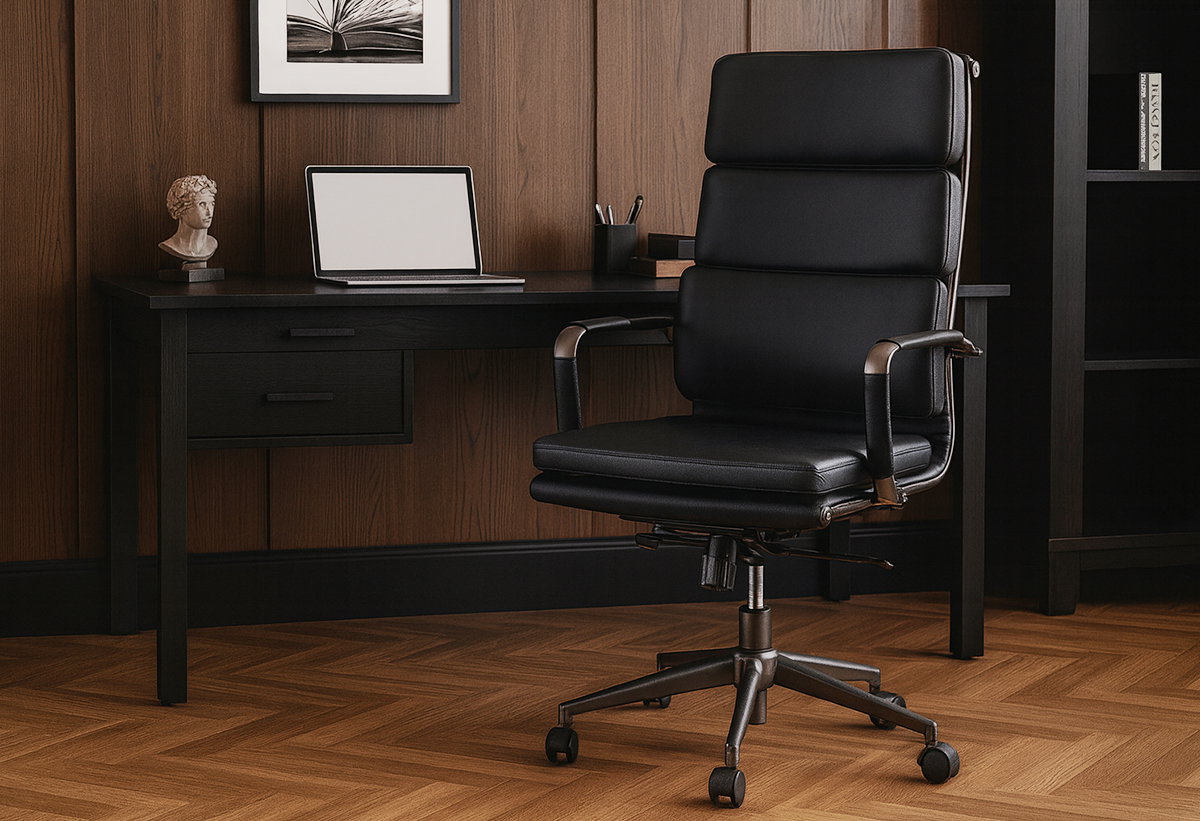 Απεικονίζεται η καρέκλα σε ένα home office.