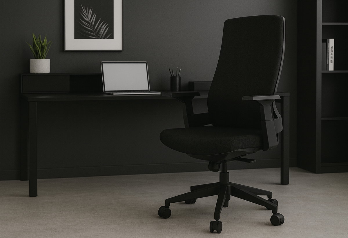 Απεικονίζεται η καρέκλα σε ένα home office.