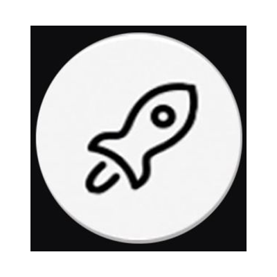 Icon με ένα διαστημόπλοιο.