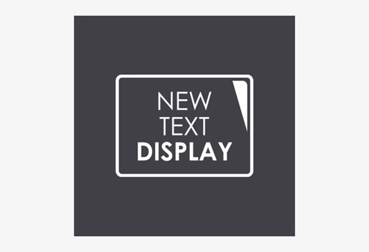 Ένδειξη New Text Display.
