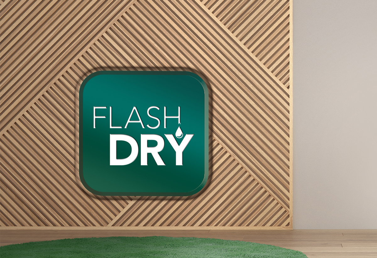 Απεικονίζεται το εικονίδιο Flash Dry.