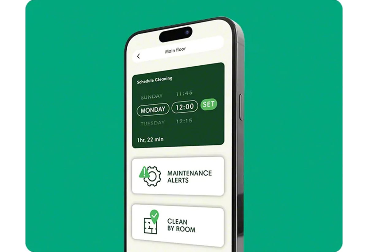 Απεικονίζεται η εφαρμογή Roomba® Home.