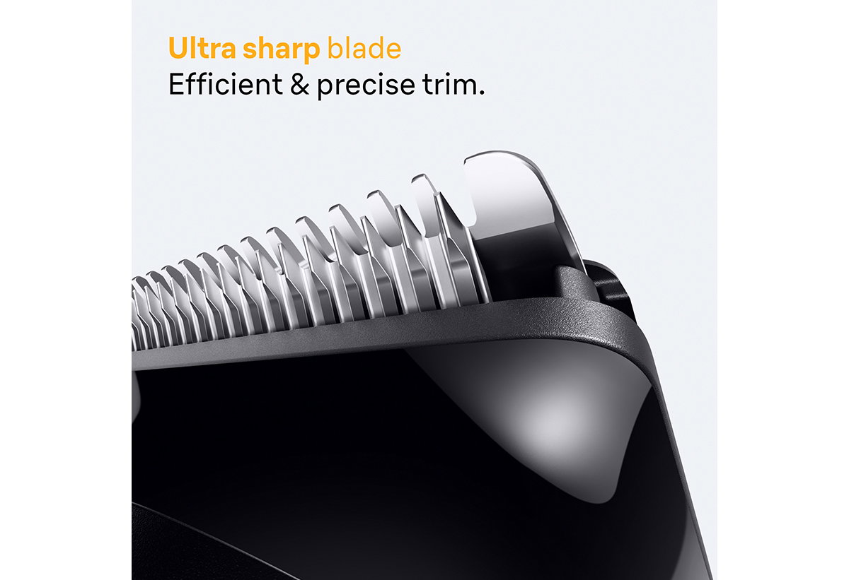 Παρουσιάζεται η ultra sharp blade από κοντινό πλάνο.
