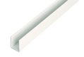 Προστατευτικό Προφίλ U PVC 10X12X1mm, Μήκος 1M, Λευκό