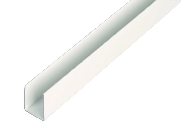 Προστατευτικό Προφίλ U PVC 10X18X1mm, Μήκος 2M, Λευκό