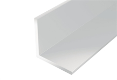 Προφίλ Γωνιακό PVC 10x10x1mm, Μήκος 1m, Λευκό