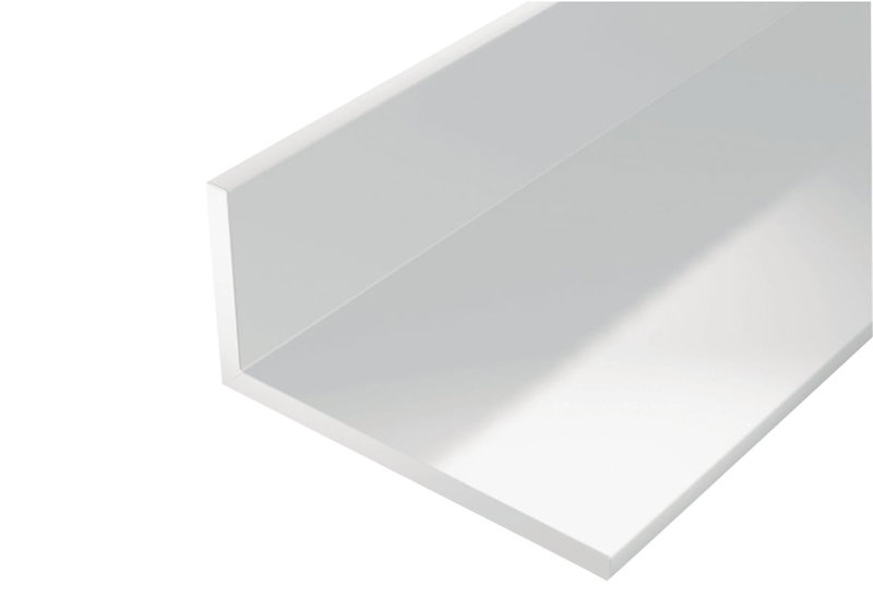 Προφίλ Γωνιακό PVC 20x10x1,5mm, Μήκος 1m, Λευκό