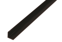 Προφίλ PVC Γωνιακό 15X15X1.2mm , Μήκος 2M , Μαύρο
