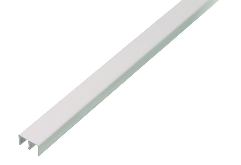 Προφίλ PVC Οδηγός Ράγας 10X18X10mm, με Μήκος 2Μ, Λευκό