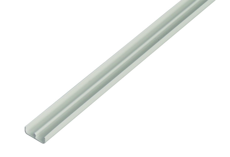 Προφίλ PVC Οδηγός Ράγας 16X18X6mm, με Μήκος 2Μ, Λευκό