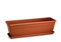 Ζαρντινιέρα Plastona Festone Μ100xΠ19xΥ16cm Κεραμιδί
