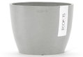 Κασπώ Ecopots Stockholm Πλαστικό Φ.16X12,5cm Λευκό/Γκρι