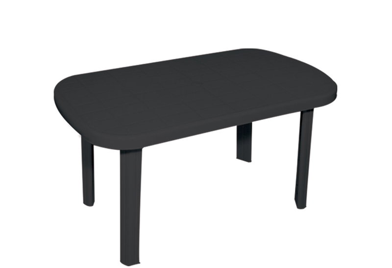 Τραπέζι Κήπου Miltoplast Μ142xΠ84xΥ70cm Ανθρακί