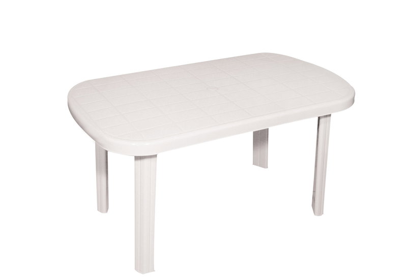 Τραπέζι Κήπου Miltoplast Μ142xΠ84xΥ70cm Λευκό