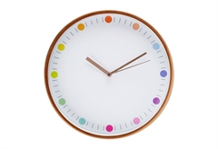 Ρολόι Τοίχου Coloured Dots Φ.25cm