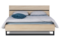 Κρεβάτι Διπλό Alfa Wood Romantic Δρυς για Στρώμα 200x160cm