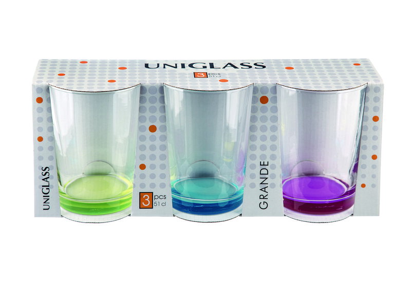 Σετ Ποτήρια Νερού Uniglass Grande 465ml 3τμχ