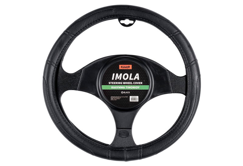 Κάλυμμα Τιμονιού Kaver Imola Φ38cm Μαύρο
