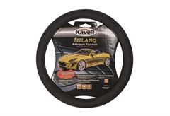 Κάλυμμα Τιμονιού Kaver Milano Φ38cm Μαύρο